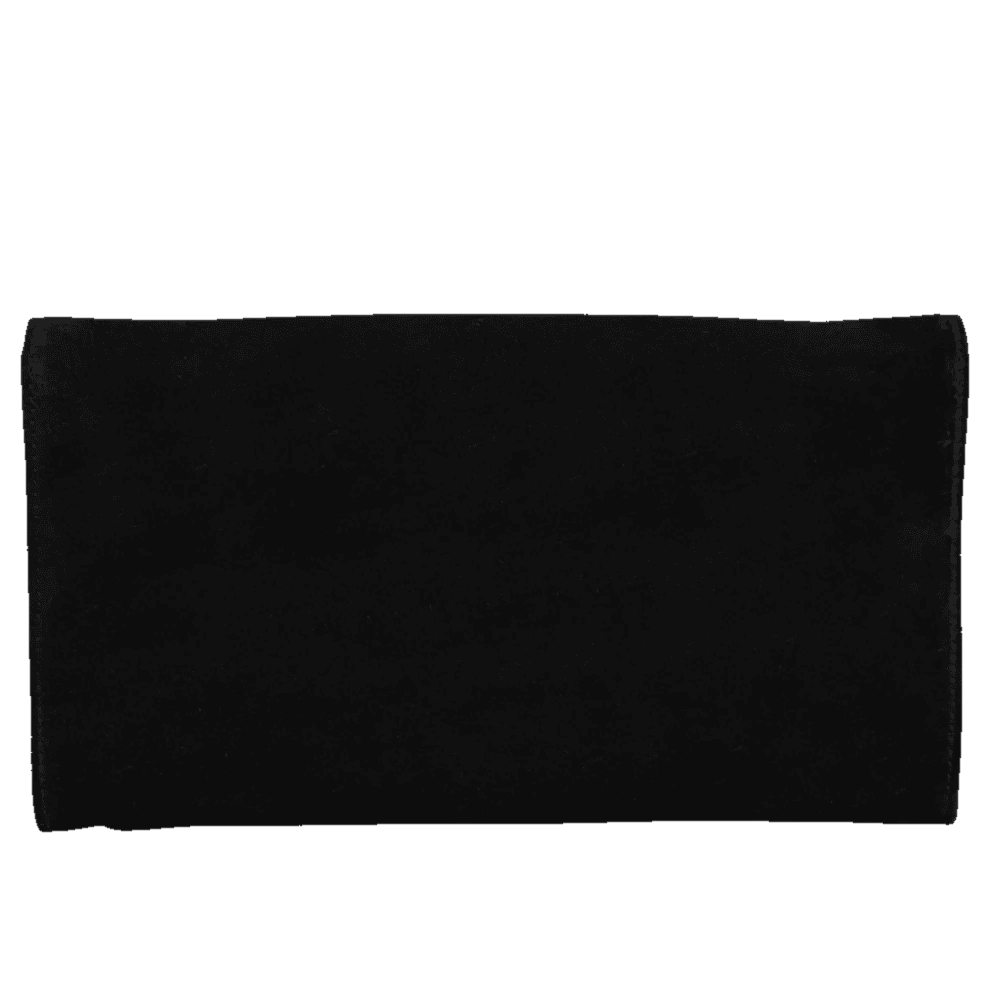 The clutch from behind, in black velvet